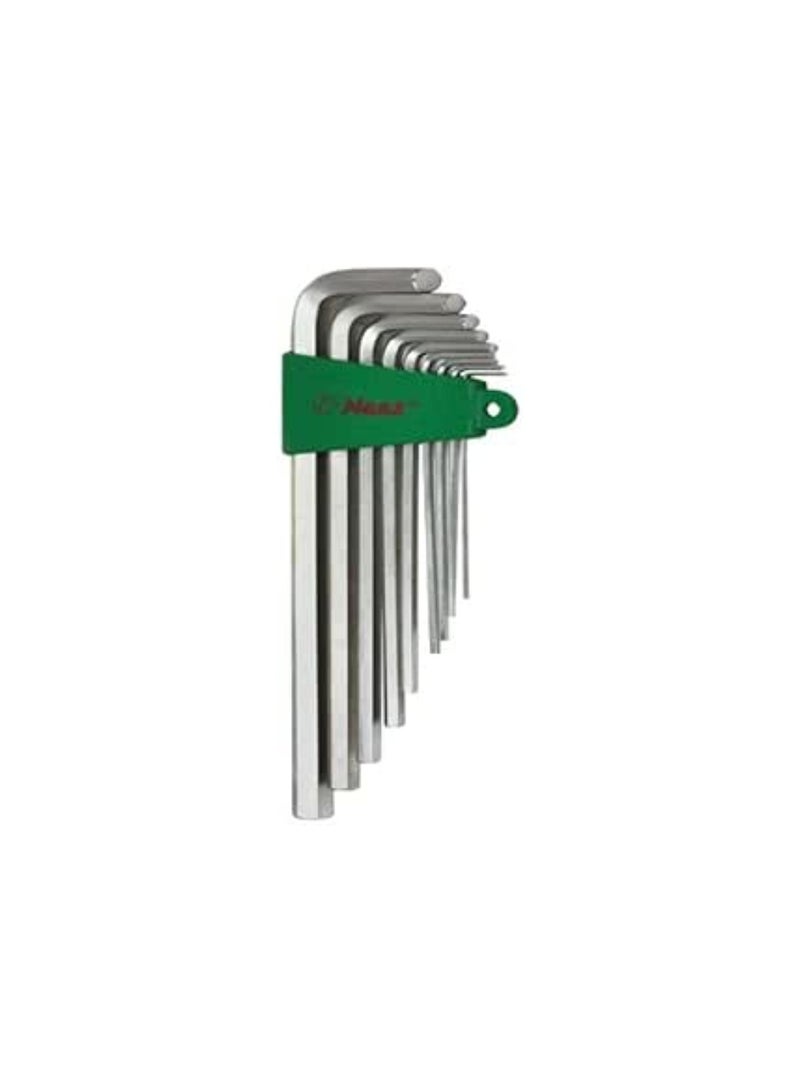 Hans Long Hex Key Set 9 Pieces Inch Size (1/16"–3/8") – Product Code 16763-9A
